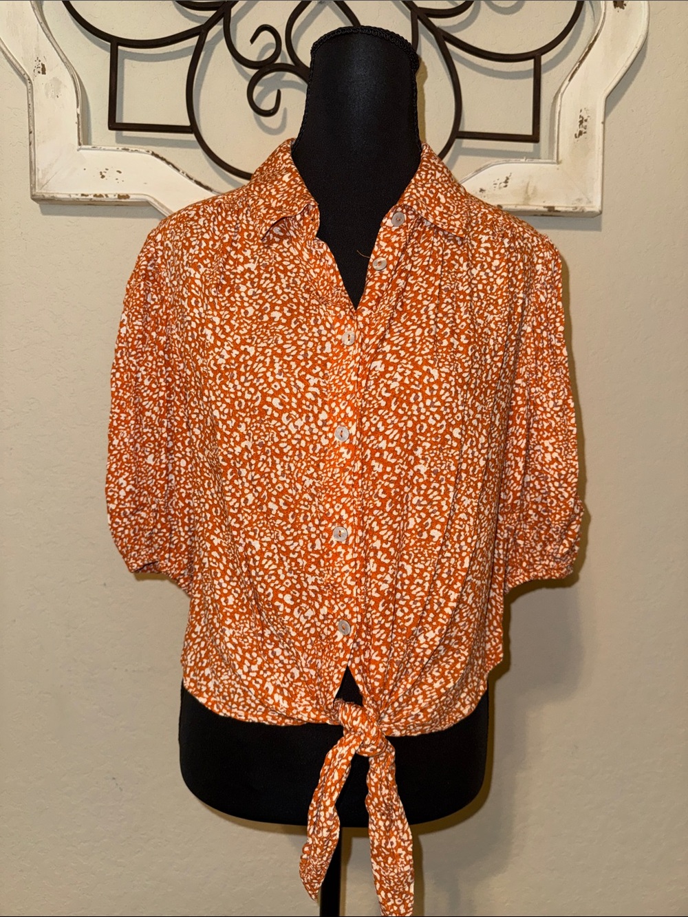 Free People Tie-Front Button Down Shirt